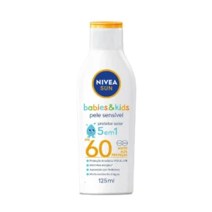 Protetor Solar FPS 60 Nivea Sun Kids & Babies Pele Sensível 125ml