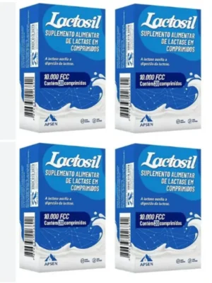Kit C/4 Lactosil 10.000 Fcc – Enzima Lactase C/30 comprimidos Cada Caixa