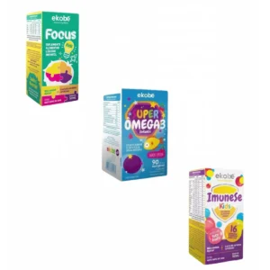 Focus Kids + Super Ômega 3 Kids + Imunese Kids – Ekobé
