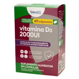 Vitamina D3 2.000UI bwell 60 cápsulas
