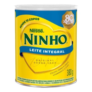 Leite em Pó Ninho Integral Lata 380g – Embalagem com 24 unidades
