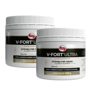 KIT 2 V-FORT ULTRA SABOR UVA (INTENSO PRÉ-TREINO) – 240G – VITAFOR
