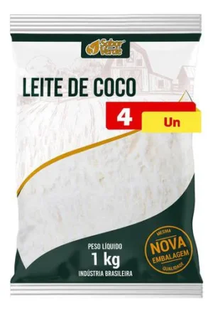 Leite de Coco em Pó 4 X 1kg Sabor Verde
