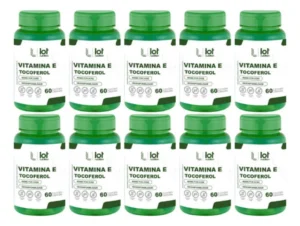 Kit 10un Vitamina e 400mg 60 cápsulas Sistema Imunológico sem Sabor