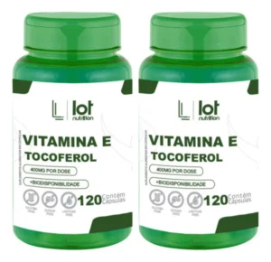 Kit 2un Vitamina e 400mg 120 cápsulas sem Sabor