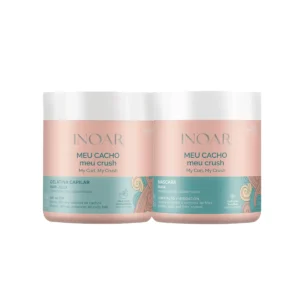 Kit Inoar Meu Cacho Meu Crush Gelatina 500g + Máscara de Hidratação 500g