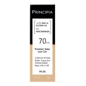 Protetor Solar Facial Principia Skincare Ps-05 14,5% Mix de Filtros Uv + 5% Niacinamida FPS 70 Cor 1.0 30ml