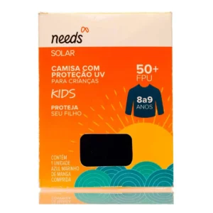 Camisa Infantil Proteção UV FPU 50+ Needs Solar 8 a 9 Anos Azul