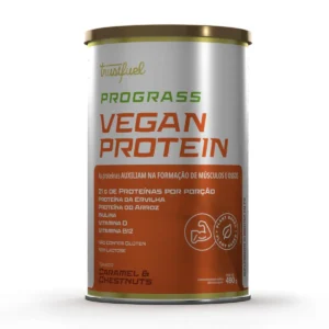 Proteína Vegetal Trustfuel Prograss Vegan Protein Caramel & Chestnuts 490g