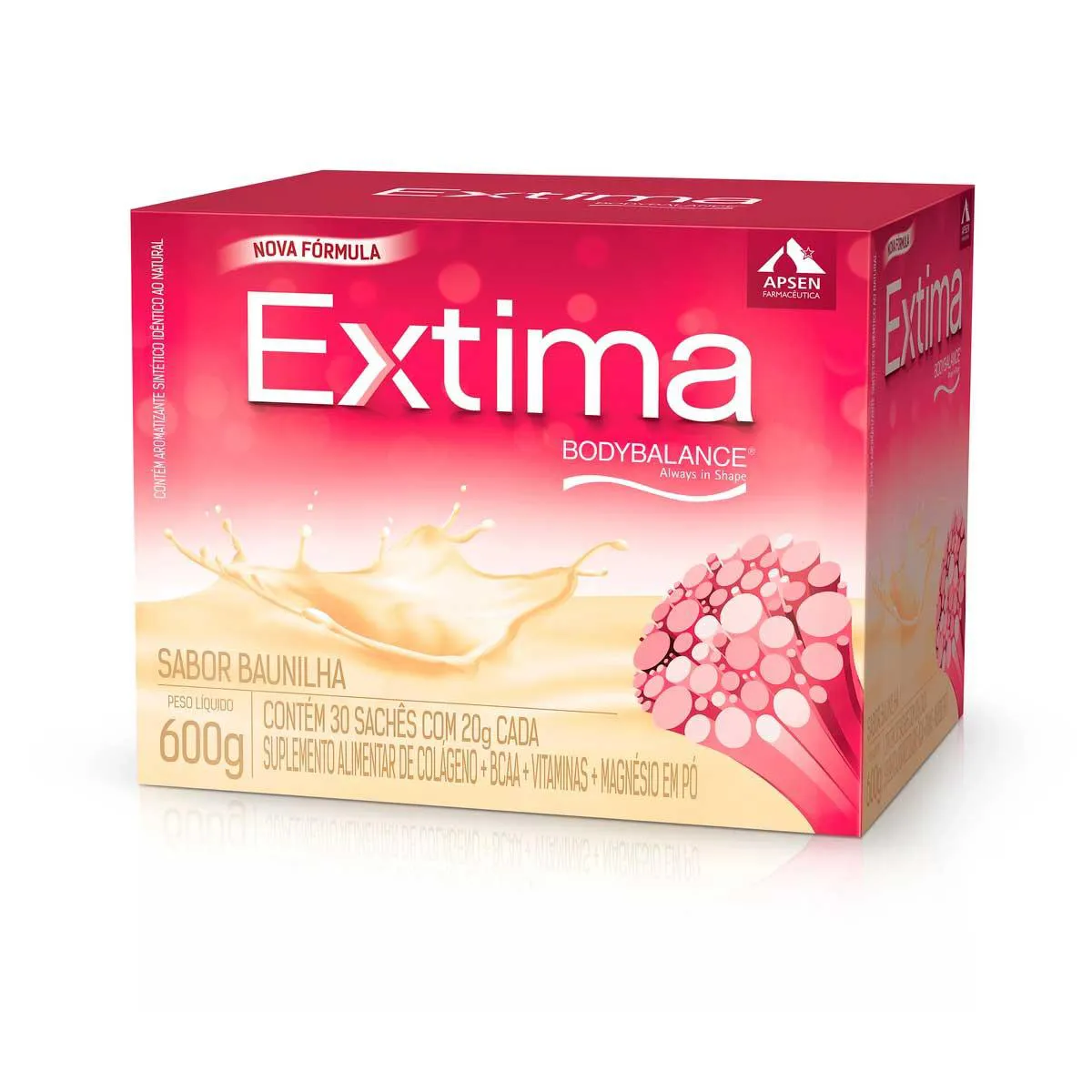 Suplemento Alimentar de Colágeno Extima Sabor Baunilha 30 sachês