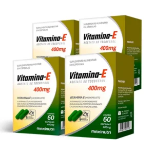 Kit 04 vitamina e antioxidante 400mg 60 capsulas maxinutri