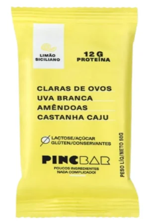 Kit Barra de Proteína Pincbar Limão Siciliano Sem Açúcar 50g 6 unidades