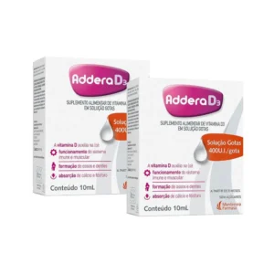 Kit 2 Vitaminas D Addera D3 400UI Gotas – 10ml