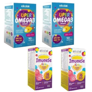 2x Super Ômega 3 + 2x Imunese Kids 16 Vitaminas – Ekobé Kids
