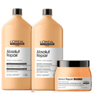 Kit L’Oréal Professionnel Serie Expert Absolut Repair Gold Quinoa + Protein Golden Salon Trio (3 Produtos)